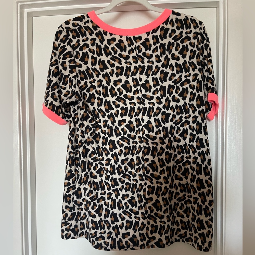 143 Story by Line Up  | leopard too with neon pink fringe | size M